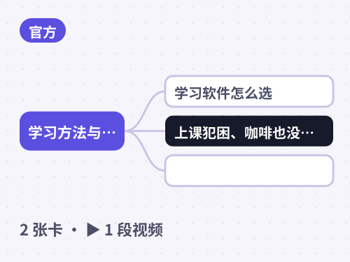 学习方法与工具 · 常见问题 思维导图封面